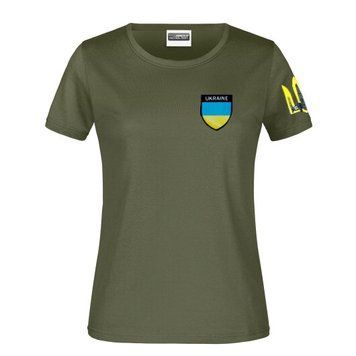 Футболка жіноча з принтом "Ukraine Glory Тризуб" M XXL Е-JNWOL5UTG фото