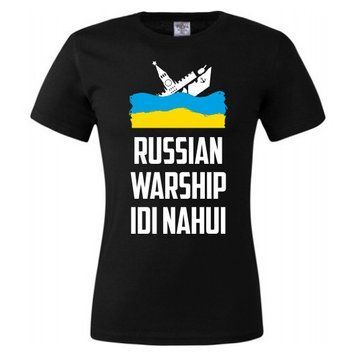 Футболка чоловіча унісекс з принтом "russian warship idi nahui " XL S XL Е-KMCFUTBL3RWN фото